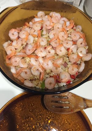 Una foto de Ensalada de Jamón y Camarones