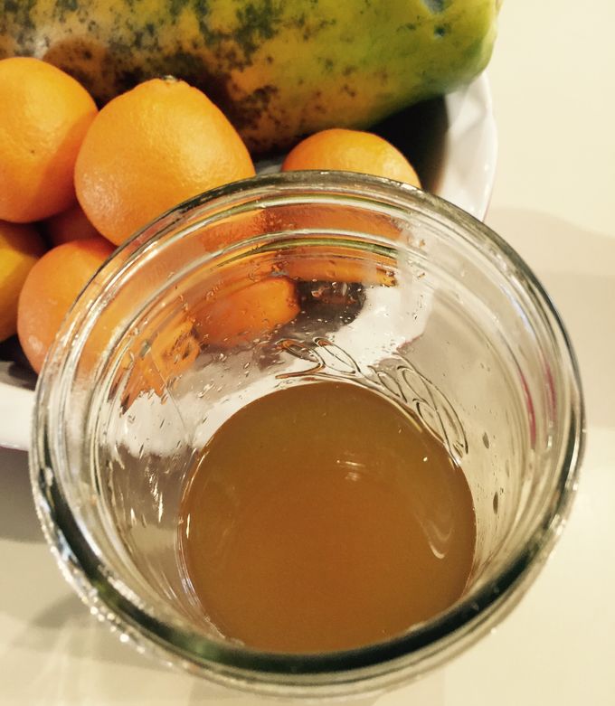Una foto de Jarabe de jengibre-cebolla-curcuma para limpiar pulmones y vías respiratorias (sinusitis/asma)