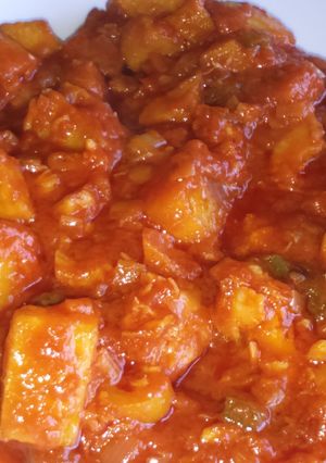 Una foto de Bacalao con tomate