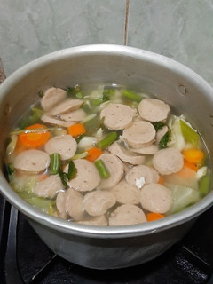 Foto resep Sayur sop bakso sederhana