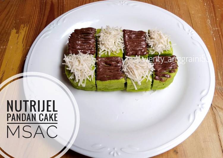 Cara Gampang Membuat Nutrijel pandan cake (Low carb) (Cemilan diet) menu diet, Lezat Sekali