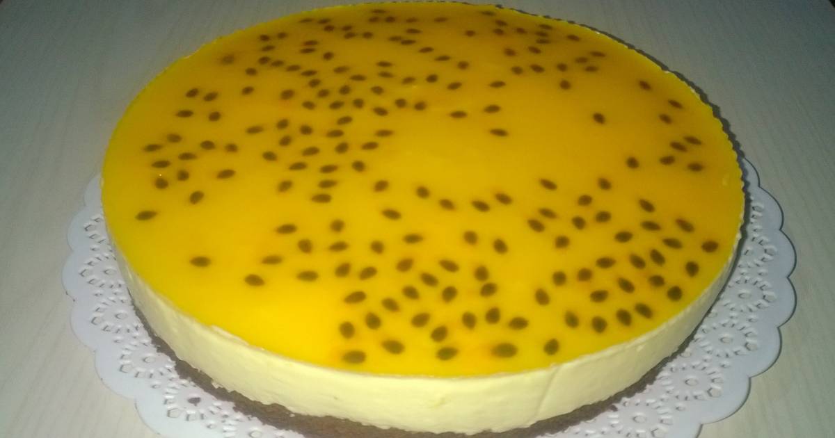 exprimir Enajenar Sacrificio Cheesecake de Maracuyá Receta de Haydee Agreda- Cookpad