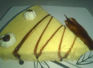Una foto de Tarta mousse de maracuyá 