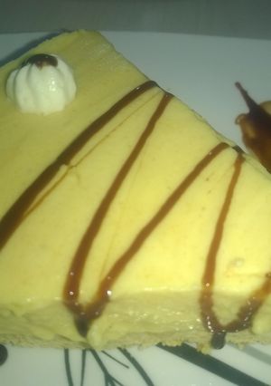 Una foto de Tarta mousse de maracuyá 