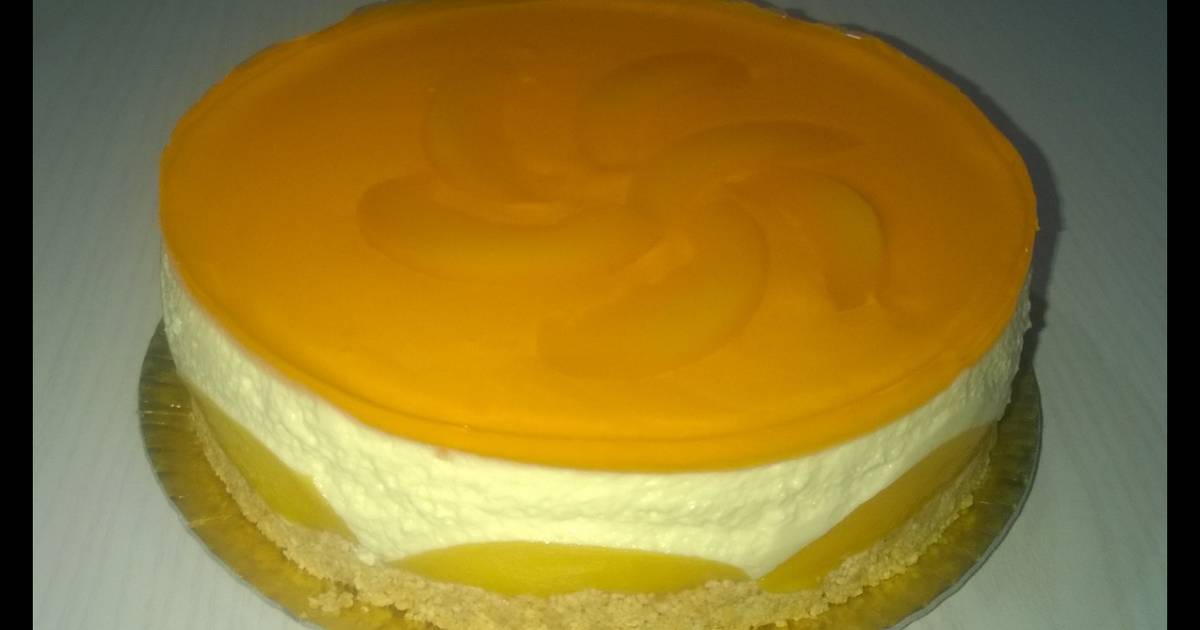 Cheesecake de durazno Receta de Haydee Agreda- Cookpad