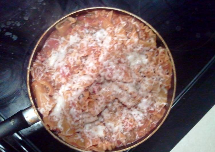 Recipe of Super Quick Homemade 1 skillet lasagna