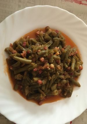 Una foto de Judías verdes con jamón