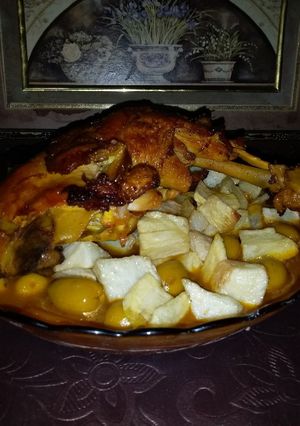 صورة لوصفة طاجين زيتون بالدجاج 👌🐓😋