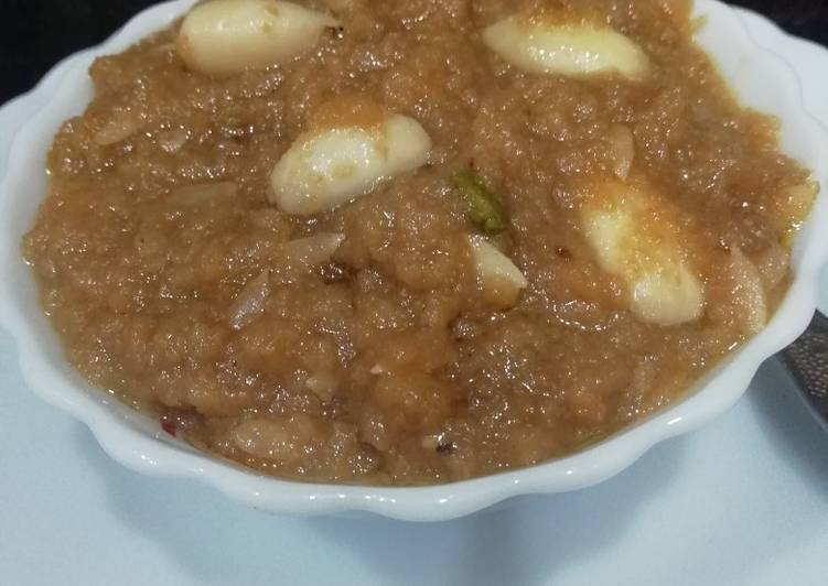 Recipe of Any-night-of-the-week Dal Badam Halwa