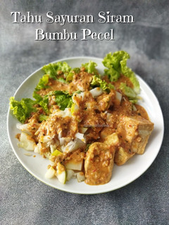 Foto resep Tahu Sayuran Siram Bumbu Pecel