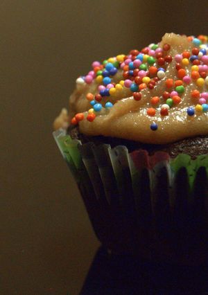 A picture of Eggless Whole Wheat Coffee Cupcakes.