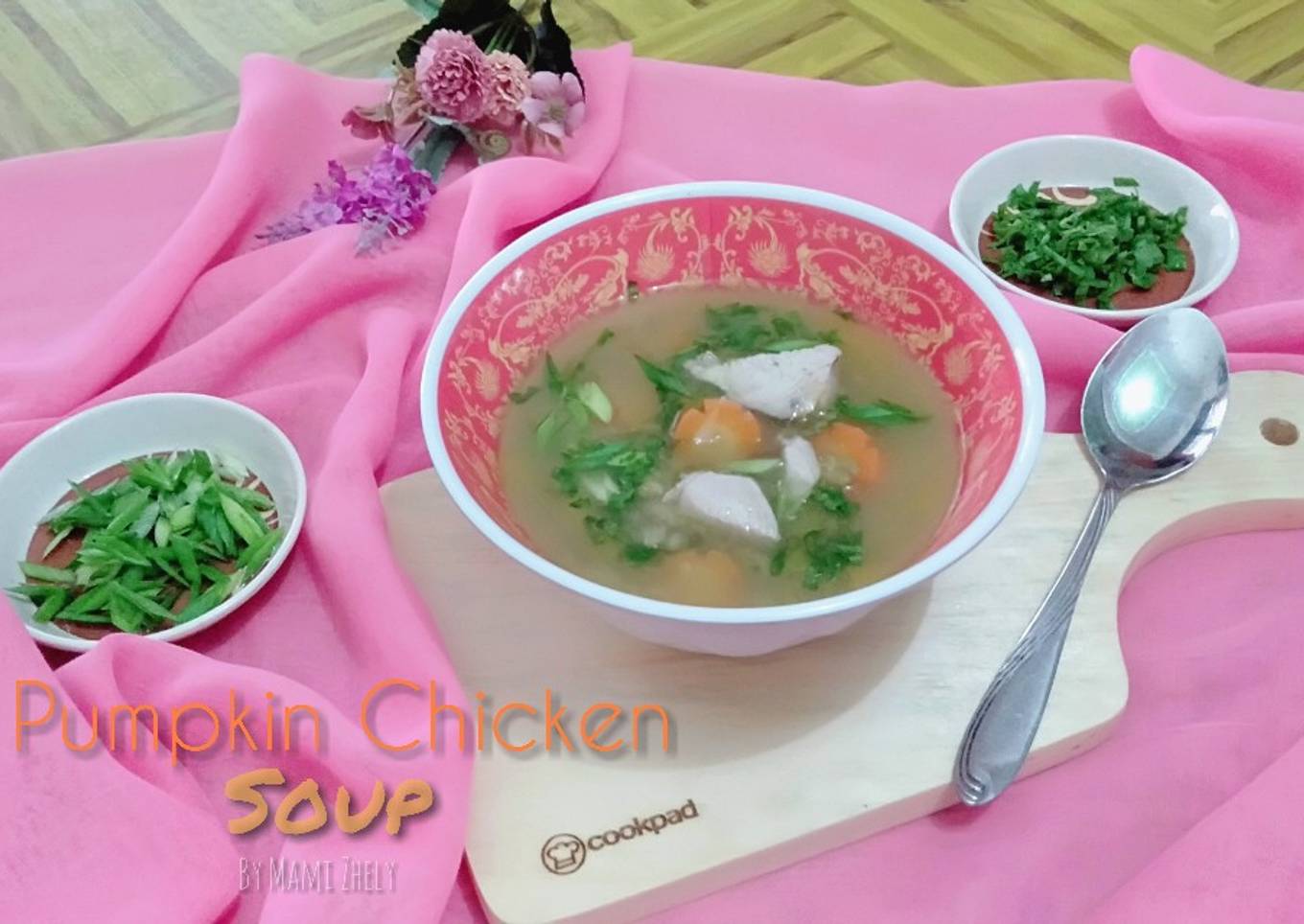 Pumpkin Chicken Soup (dengan Kacang Hijau)