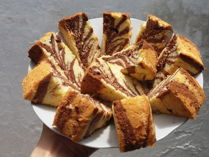 Cara Memasak Zebra cake putih telur Gampang