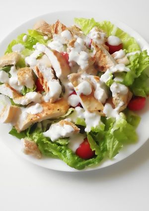 A picture of Lighter Chicken Caesar Salad.