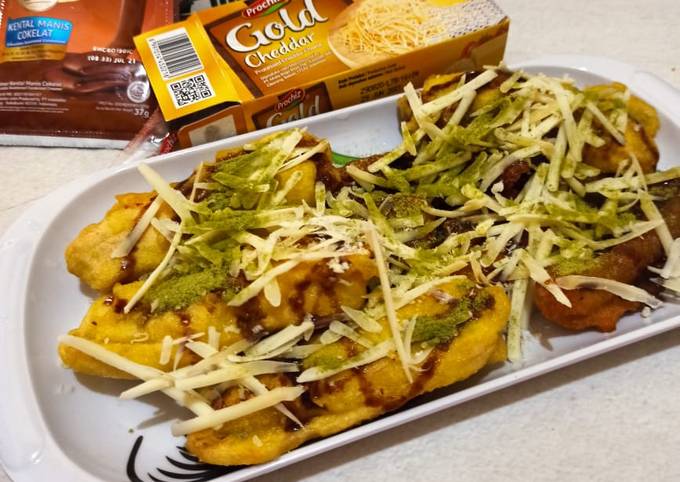 Langkah Mudah untuk Membuat Pisang coklat keju matcha yang Enak