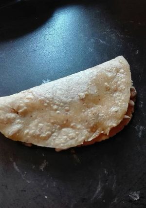 A picture of Quesadilla with Oaxaca Cheese and Huitlacoche.