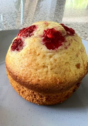 Una foto de Muffins con frambuesas