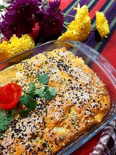 عکسی از دستور کیک سوسیس و سیب زمینی