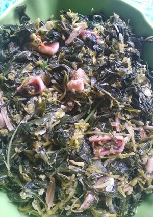 Foto resep Sayur daun pepaya tumis cumi