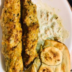 A picture of Homemade Chicken Cheese Seekh Kabab.