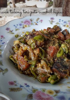Foto resep Iwak talang teri pete sambal hijau
