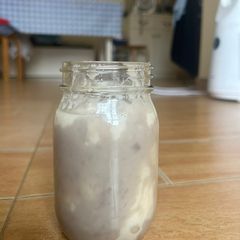 A picture of Taro soy milk 🥛.