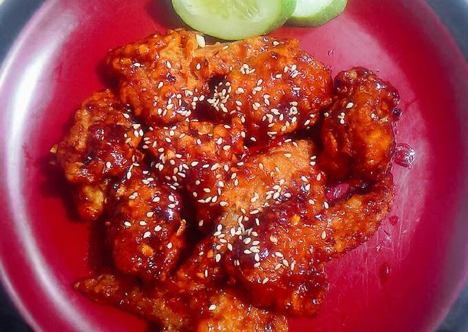 Fire chicken wings ala richeese