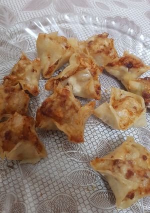 Foto resep 26. Pangsit pakai Roti Lawasy Iran