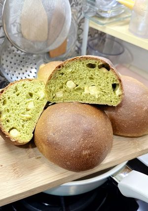 斑斕奶香乳酪麵包 氣炸烤箱版 的食譜成品照片
