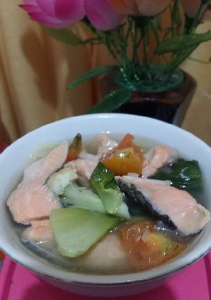Foto resep Sup sehat tetelan salmon
