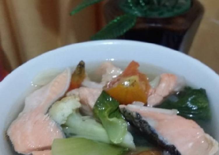 Resep Sup sehat tetelan salmon yang Lezat Sekali