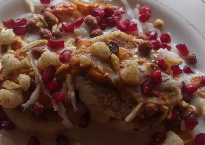 Kuttu flour and aloo tikki chat