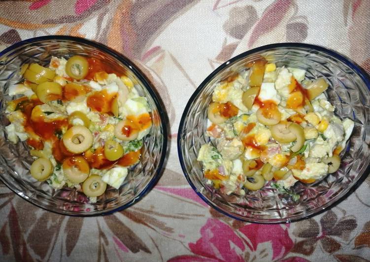 Steps to Make Salad 2 in 21 Minutes for Young Wife