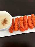 Crispy Chicken Finger With Cheese Dipping Sauce