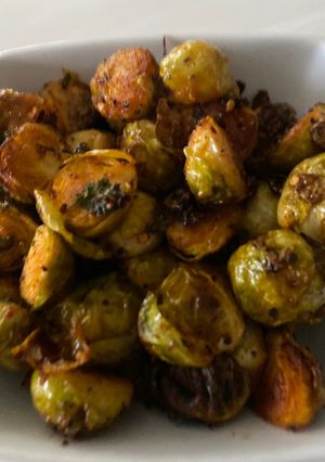 A picture of Roasted Brussels sprouts.