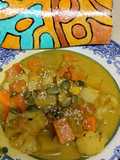 Verduras cocidas con curry