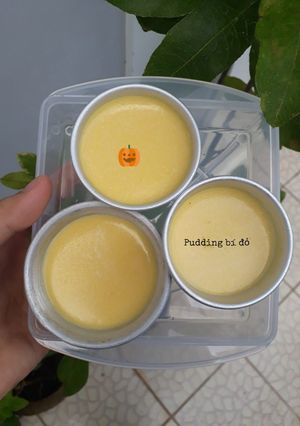 Hình của món Pudding bí đỏ.