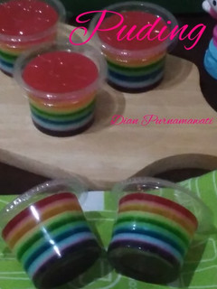 Foto resep Puding Pelangi