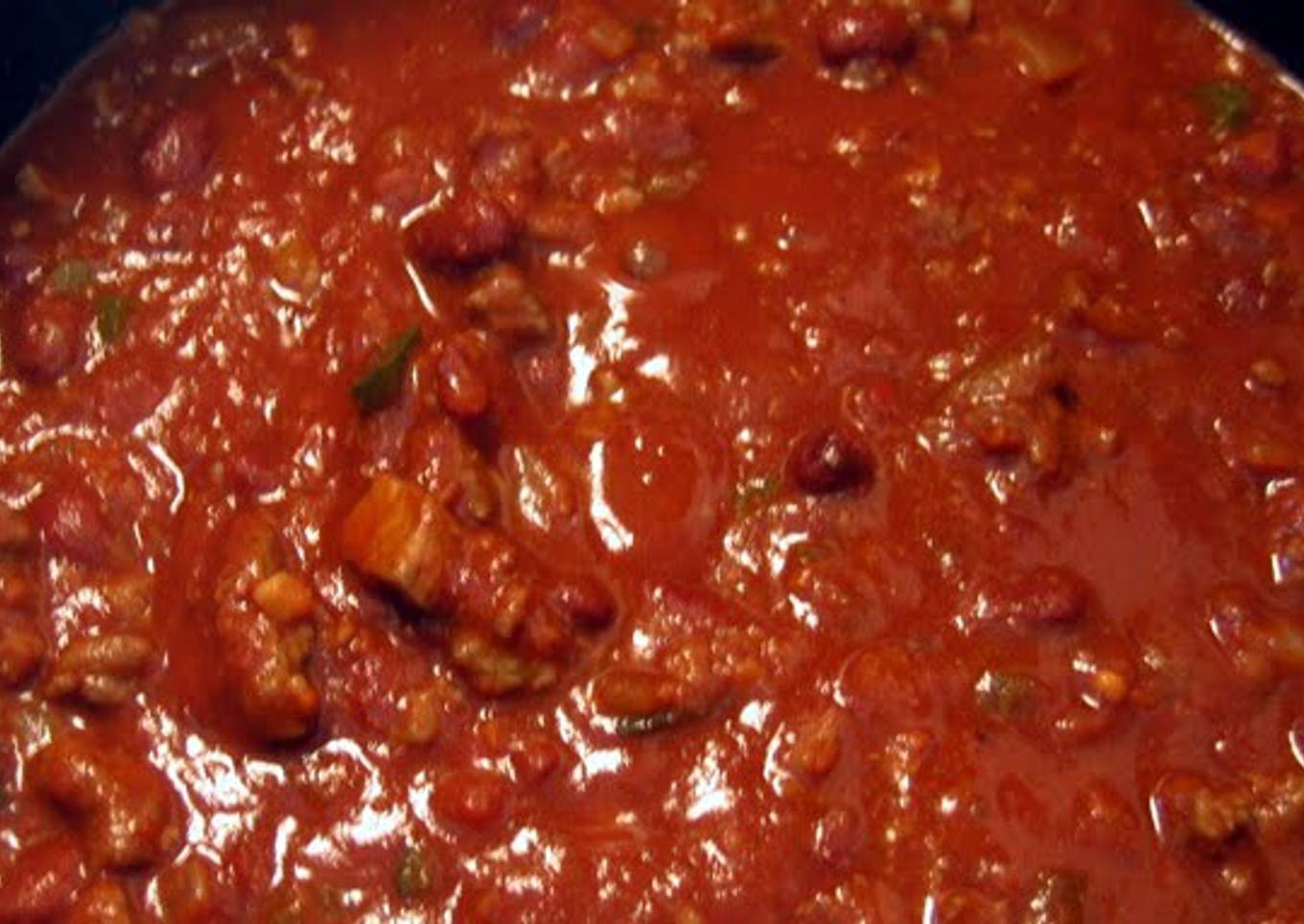 Lerry's Crock Pot Texas Chili with sweet Tex-Mex corn tortilla.