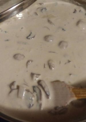 Una foto de Crema de champiñones