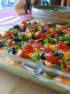 A picture of Mexican/Seven Layer Dip.
