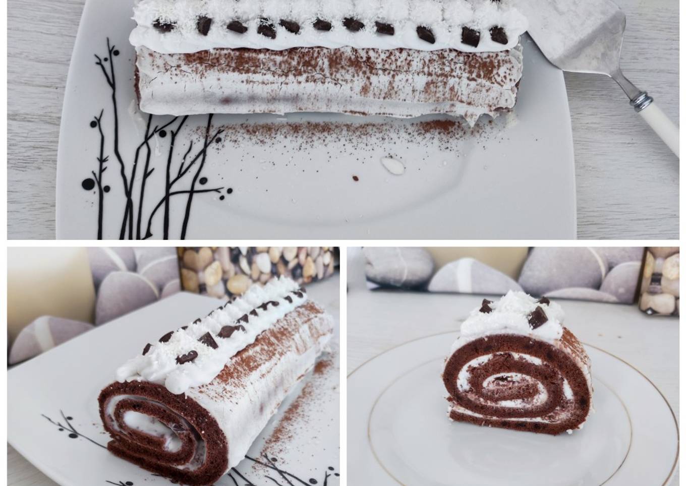 Bûche chocolat coco