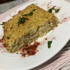 Una foto de Tortilla de coliflor