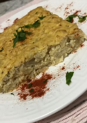 Una foto de Tortilla de coliflor