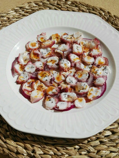 Una foto de Carpaccio de pulpo