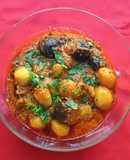 Baby Potato And Baby Brinjal Curry