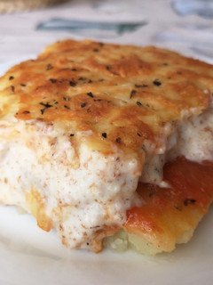 Una foto de Moussaka de berenjena