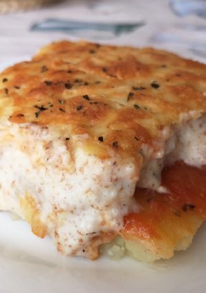 Una foto de Moussaka de berenjena