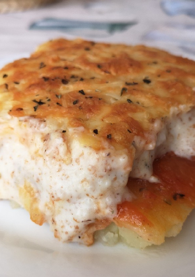 Una foto de Moussaka de berenjena