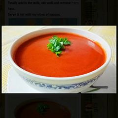 A picture of Tomato soup.